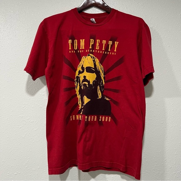 Y2k Tom Petty and the Heartbreakers T-shirt Summer Tour 2008 Red Size Large - Picture 8 of 9